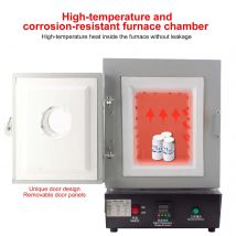 1150 ℃   Hochtemperatur-Muffelofen mit Beobachtungsfenster |   1750 W-Ofen mit konstanter Temperatur zum Gießen von Schmuckbelagungen