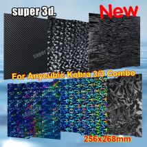 2024 Anycubic Kobra 3 Combo-Bauplatte 256 x 268 Federstahlblech PEO PET PEI-Blatt Kobra 3 Bauplatte 3D-Drucker-Teil-Upgrade