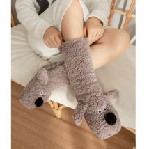 Thermische Socke Frauen Cartoon 3D Hund Winter Warme Plüsch Nicht slip Hause Schlafen Weichen Weiblichen Boden Lustige Fuzzy Flauschigen Pantoffel Socke