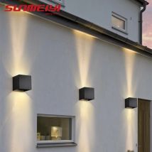 SUNMEIYI 12W luz LED de pared exterior impermeable IP65 porche jardín lámpara de pared aplique balcón terraza decoración lámpara de iluminación