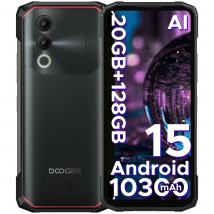 Versione globale DOOGEE Blade20 Telefono robusto Gemini AI 6.6 '' 10300mAh Batteria grande 20GB(4+16) 128GB Android 15 Smartphone NFC