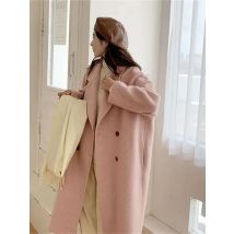 Grey Double-Sided Wool Coat For Women's Autumn And Winter New High-End Woolen Mid Length Jacket