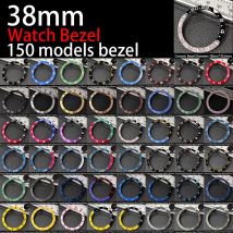 38 mm * 30,6 mm schräge Keramiklünette, grün/blau-grün, leuchtend, 150 Modelle GMT und Taucheruhr-Einsatz, Keramiklünette, Zubehörteile