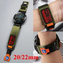 22mm 20mm Magnetic Buckle Nylon Strap for Samsung Galaxy Watch 7 6 5 4 40/44mm 6 Classic Strap for Huawei Watch GT6 Pro GT5 GT4