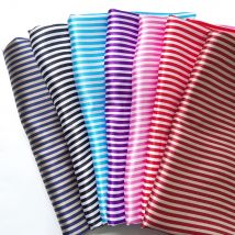 Satinstoff 58" breit |   2 Meter |   5 Meter | Gestreiftes Material, Futter, Basteln, seidiger Satin, Großhandel