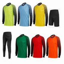 Maglie da portiere da calcio per bambini adulti set Bambini Uomini Portiere Uniforme da calcio Protezione in spugna Camicia da portiere Pantaloni e pantaloncini