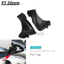 Passend für KAWASAKI Ninja ZX6R ZX636 2005 2006, Motorrad-ABS-Kunststoff, unlackiert, schwarz, Vorderrohr, seitliche Luftkanalabdeckung, Verkleidung