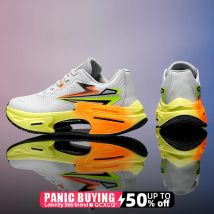 Men Running Shoes Carbon Board Marathon Sports Breathable Lightweight Women's Comfortable Athletic Nonskid Sneakers Size 36-48
