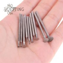 Accessorio per punta abrasiva da 10 pezzi gambo a testa a T ultrasottile punta diamantata pietra giada intagliata lucidante Set di strumenti per incisione 2.35mm
