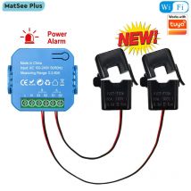 Smart Life New WiFi Energy Clamp Bidirectional Meter with Buzzer Alarm for Threshold App Monitor Export Import Power AC110V/240V
