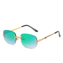 2026 Luxus-Designer-Sonnenbrille im Vintage-Stil für Damen und Herren – UV400-Schutz, randlos, Farbverlauf, Party-Top-Modell