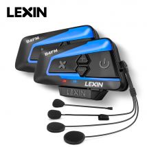 Lexin B4FM-X Bluetooth5.0 casco de motocicleta intercomunicador auriculares tipo C, 10 conductores comunicación inalámbrica compartir música Moto