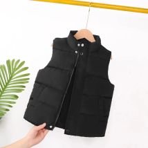 Baby Jungen Mädchen Unten Weste Winter Verdicken Warme Weste Hohe Kragen Kleinkind Casual Tops Kleidung Solide Kinder Outwear Westen 3-8T