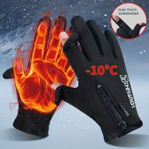 Auslaufsichere wasserdichte Handschuhe für Herren, geeignet zum Radfahren, Skifahren, Frühling und Winter, warm und isolierend, Touchscreen, gefüllt mit