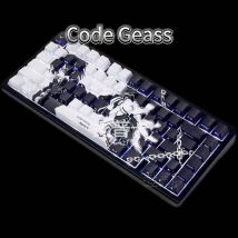 130-Tasten CODE GEASS Tastenkappen Chreey Heights PBT Sublimation Anime-Spiele Tastenkappen mit individuellem Thema Anpassbare magnetische Achstentastatur