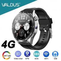 VALDUS VG52 Pro Smartwatch mit HD-Kamera AMOLED WIFI GPS SOS NFC 2+16G Speicher 4G Uhr für Mann Frau Kinder Geschenk Sport Smartwatch