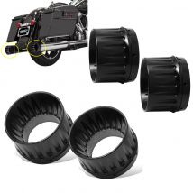 1 Paar Slip On 4.4 "Billet Aluminium Auspuff Schall dämpfer Spitzen End kappen für Harley Touring Electra Glide Cvo Ultra Classic Flhtcu