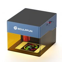 Sculpfun iCube Pro 5W 0,06mm Messa a fuoco laser Macchina da taglio per incisore laser con filtro antifumo Allarme temperatura Area 130x130mm