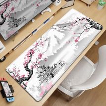 1pc HD Print Sakura Mouse Pad XXL Gaming Keyboard Deskmat Non-Slip Office Carpet Laptop Kawaii Japanese Cherry Blossom Mousepad