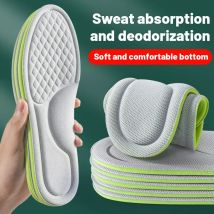 Solette sportive per scarpe Massaggio 5D Deodorante morbido Cuscino ammortizzante traspirante Solette da corsa per piedi Uomo Donna