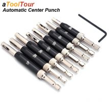 Set di punte da trapano per cerniera autocentrante Clic Cambia porta dell'armadio Finestra Perforatrice Guida per maschera Taglierina di posizionamento Strumento per la lavorazione del legno HSS