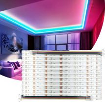 1M-10M DC 24V RGBCCT LED Strip Lights 6Wire RGBCW COB LED High Density Flexible Tape 840LEDs/m RA90 Linear Dimmable Room Decor