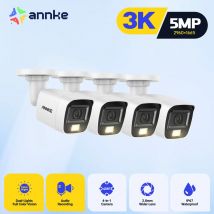 ANNKE 5MP Videoüberwachungskameras 4PCS 8PCS 5MP Bullet Kameras Audioaufnahme Outdoor Wetterfeste