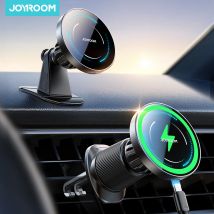 Joyroom Magnetic Car Phone Holder Mount Dashboard & Air Vent Wirelees Charging Phone Holder For iPhone 16 15  14 13 12 JR-ZS502