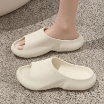 QueeyHome Trendige Damen-Hausschuhe, Stern-Design, einfarbig, Plateau, Strandsandalen, rutschfest, für drinnen und draußen, Paar-Sportschuhe