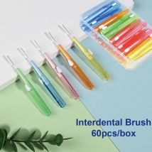 60 teile/schachtel Interdentalbürsten Dental Zähne Reinigung Kieferorthopädie Mundpflege Zahnstocher Dental Werkzeug Zahnseide Kieferorthopädische Zahnbürste