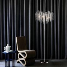 Luxus LED Silber Stehlampe Sofa Wohnzimmer Stehlampe Schlafzimmer Beleuchtung Raum dekor Luxus Stehlampen LED Crysta Lampe 220V