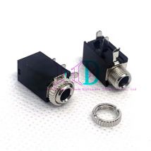 10PCS 3.5mm Audio Jack PJ-316M Horizontal 3Pin Plug-in DIP Base Two Segment Stereo Headphone Connector With Nut