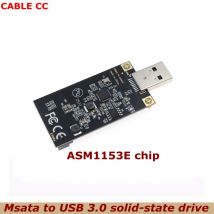Hochpräzise Übertragung msata zu USB 3.0 Solid-State-Laufwerk auf mobile Festplatte asm1153e Chip Plug and Play für Größen 30*50