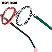 HEPIDEM Multi Acetat Brille Rahmen Frauen Marke Designer Runde Herz Brille Männer japanische handgemachte Brille dünne Brille 9377