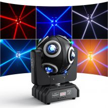 Datewink 150W Fascio LED Luci a testa mobile 8x12W RGBW DJ Luce da discoteca Effetto di illuminazione scenica DMX512 per la festa nuziale Bar Karaoke