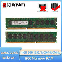 1/2/4PCS Kingston DDR3 DDR3L ECC RAM 4GB 8GB 1333MHz 1600MHz 1866MHz 240pin PC3-12800E ECC Ungepuffertes DIMM für Workstation