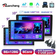 X2din Android 12 Car Radio Multimedia Player Universal 7 9 10" Carplay Stereo 4G GPS DVD For Nissan Hyundai toyota CR-V Kia 3USB