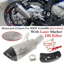 Slip Auf Für BMW S1000RR 2015 2016 Motorrad Auspuff Escape System Hitzeschild Abdeckung Carbon Fiber