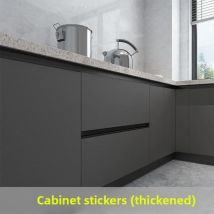 12 m Rolle, graue Wandaufkleber, Muebles, dick, ölbeständig, wasserdicht, PVC, für Küchenschränke, Schranktüren, selbstklebendes Kontaktpapier