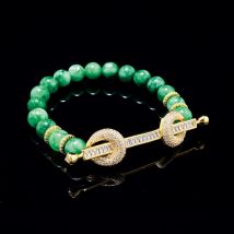 Diy Beaded Bracelet for Women Color Natural Stone Bangle Daily Wear Ceremony Engament  Cocktail Party Jewelry Accessories