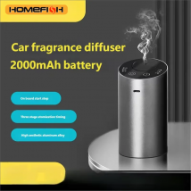 HOMEFISH Elektryczny Dyfuzor Olejków Eterycznych Odświeżacz Powietrza Nebulizer Vaporizer do Samochodu Zapachy do Wnętrza Pojazdu