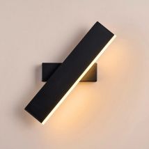 Applique da parete per interni a LED, 360 °   Lampada da parete girevole, applique da parete in metallo acrilico da 7 W, lampada da parete nera per camera da letto, soggiorno, scala