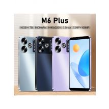 New M6 Plus Original 6.8HD Global Version Smartphone 5G Dual SIM Mobile Phones 8000mAh Face ID Cellphones Android 14 Cell Phone