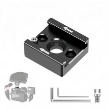 Lanxire Cold Shoe Mount Adapter, Cold Shoe Bracket with 1/4" Thread, Compatible with SmallRig Camera Cage, Microphone, LED Light