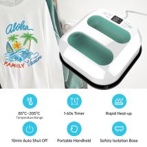 Hand-Heiß press maschine 9 ''x 9'' Eisen presse schnell aufheizen einstellbare Temperatur und Timer automatische Abschaltung Sicherheits funktion