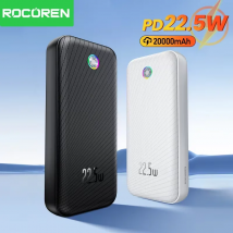 Rocoren 22.5W Power Bank 20000mAh QC PD 3.0 Carica rapida PowerBank Portatile 35W 30000mAh Batteria esterna per iPad iPhone 17 Pro