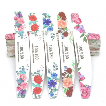 10 sztuk dużo profesjonalne pilniki do paznokci 100/180 Griting Wood mocny papier ścierny Emery dwustronne paznokcie bufor blokowy plik Art narzędzia do paznokci