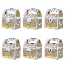 6/12pc Pirate Treasure Boxes Candy Goodie Box kids Halloween Party Favor DIY Treasure Gift Box tema pirata Birthday Party decor