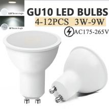 10 Stück LED-Strahler GU10 LED-BIRNE AC220V 3 W 6 W 9 W 12 W 38 120 Grad hohes Lumen warmweißes Licht ersetzen 50 W 100 W Halogenlampe