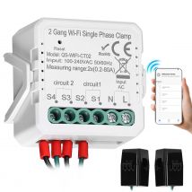 Tuya WiFi 80A Einphasige Klemme Solar PV Bidirektionale Zwei Weg Energie Meter APP Steuerung Strom Transformator Zeitplan Timer